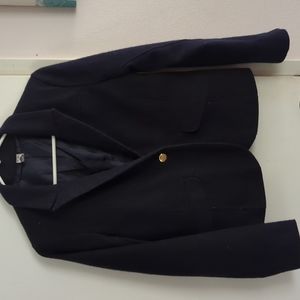 One button wool blend blazer